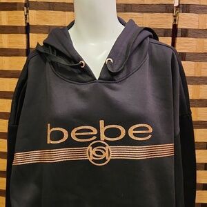 NWT!  BEBE glitter logo hoodie sweatshirt